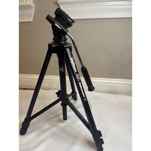 Velbon Videomate II Tripod Vel-flo 7 PH-358 Fluid Panhead Black Excellent Video